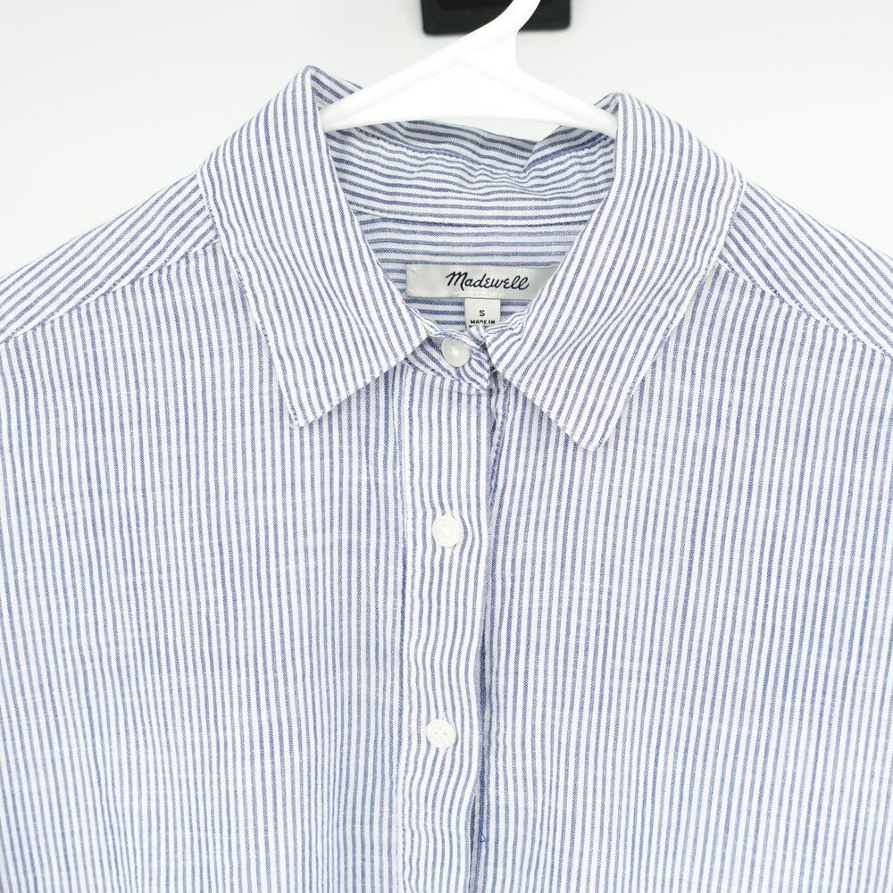 Madewell Tunic Top SZ S Relaxed Preppy Academic Academia Beachy Coastal Casual - Picture 5 of 10